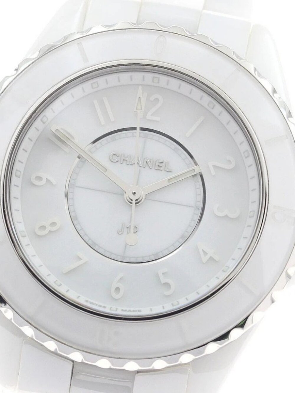 CHANEL J12 phantom H6345 White Ceramic white Dial Quartz Ladies Watch_965989